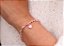 PULSEIRA QUARTZO ROSA E ÁGATA PEAU D'ANGE CORAÇÃO - Imagem 1