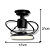 Ventilador de Teto Treviso Preto Fosco Elegance LED Ctrl Rem - Imagem 7