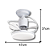 Ventilador de Teto Treviso Branco Elegance LED Bivolt - Imagem 7