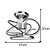 Ventilador de Teto Treviso Cromado Confort LED3000K Controle - Imagem 7
