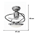 Ventilador de Teto Treviso Cromado Bali Chave Parede Bivolt - Imagem 4