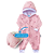 Macacão Fleece Bebê com Capuz - Ursinho Rosa - Imagem 3