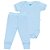 Conjunto Body Curto + Calça Canelado Bebê Azul - "Canelado Tio Dey" - Imagem 1