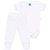 Conjunto Body Curto + Calça Canelado Bebê Branco - "Canelado Tio Dey" - Imagem 1