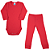 Conjunto Infantil Canelado Manga Longa - Vermelho - Imagem 1