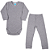 Conjunto Infantil Canelado Manga Longa Mescla - Imagem 1