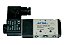 VALVULA SOLENOIDE 5/2 VIAS 1/4 SIMPLES SOLENOIDE 24DC AIRTAC PUMA 019 - Imagem 1