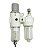 FILTRO REGULADOR E LUBRIFICADOR 1/4 BSPP C/MANOMENTRO E SUPORTE AFC2000 - Imagem 1