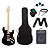 Kit Guitarra Tagima Stratocaster T635 Preta TT LF  Caixa Amplificada - Imagem 1