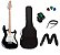 Kit Guitarra Strato Strinberg STS100 +Afinador + Capa + Correia + Cabo + Palhetas PRETA - Imagem 1