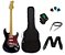 kit Guitarra Tagima TG530 Strato Preta Capa/ Afinador/ Correia/ Cabo/ 3 Palhetas - Imagem 1