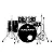 Bateria Nagano Garage Fusion 20" preta - Imagem 1