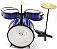 Bateria Infantil Profissional ROCK BABY (AM) - Azul Com Chimbal - Imagem 1