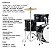 Bateria Acústica Infantil / Juvenil Premium Dx45 Preta - Imagem 2