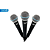 Microfone Lyco Com Fio SML58SP3 (acompanha 3 microfones) - Imagem 1