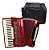 Acordeon Cadenza 80 Baixos e 37 Teclas Vermelho - Imagem 1