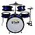 Bateria Infantil Luen Star Kids Azul Com Chimbal - Imagem 2
