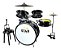 Bateria Infantil Luen Star Kids Preta Com Chimbal - Imagem 6
