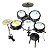Bateria Infantil Luen Star Kids Preta Com Chimbal - Imagem 2