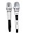 Microfone de Mão Lexsen NXS702 Dinâmico Duplo Branco Sem Fio - Imagem 3