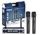 Microfone Sem Fio Vokal Duplo UHF Bateria Lithium VLR502 - Imagem 1