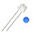 LED 5mm Azul Royal Alto Brilho 452-455nm Straw K1376 - Imagem 1