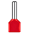 Terminal Tubular 2x 1mm Duplo Vermelho TE1.0-8-RD - Imagem 3