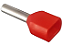 Terminal Tubular 2x 1mm Duplo Vermelho TE1.0-8-RD - Imagem 2