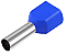 Terminal Tubular 2x 2,5mm Duplo Azul TE2.5-10-BU - Imagem 1
