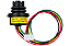 Joystick industrial 2-eixos, hall 0.5-2.5-4.5V, retorno automático, sem botões, dedo, manopla castelo, modelo NLG-KT10D - Imagem 1