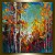 Quadro Pintura em Tela Árvores Coloridas - Tam. 100x100cm - Imagem 1