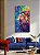Pintura em tela quadro feito a mão Leão Majestade em cores - Imagem 2
