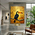 Quadro pintado a mão Tucano Dourado - Imagem 1