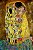 Quadro pintado a mão releitura"O Beijo" de Klimt - Imagem 1