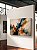 Quadro Abstrato Moderno Texturizado – Composição Orgânica em Azul Petróleo e Terracota | Pintura 100% Feita à Mão - Imagem 3