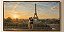 Pintura em tela quadro Casal em Paris - Imagem 1