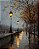 Pintura em tela quadro paisagem de bosque caminho em Paris - Imagem 2