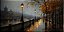Pintura em tela quadro paisagem de bosque caminho em Paris - Imagem 4