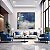 Pintura Em Tela Abstrato Jeans blue - Imagem 1