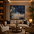 Pintura Em Tela Abstrato Jeans blue - Imagem 2