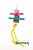 Brinquedo pêndulo de madeira e sisal colorido - Imagem 2
