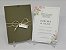 Convite casamento envelope verde com flores - Imagem 1