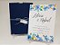 Convite casamento azul marinho flores azuis - Imagem 3