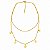 COLAR ESTRELAS AÇO INOX CIRÚRGICO COM OURO 18K CHOKER ESPELHADO - Imagem 2