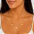 COLAR ESTRELAS AÇO INOX CIRÚRGICO COM OURO 18K CHOKER ESPELHADO - Imagem 1