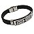 PULSEIRA MASCULINA AÇO INOX COM BORRACHA AUTOMOTIVA STRONG - Imagem 1