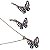 CONJUNTO PRATA 925 BORBOLETA COLORS COM ZIRCONINAS - Imagem 1