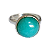 Anel de Aço Cirúrgico com Pedra Natural Quartzo Azul Mariner - Ajustável - Imagem 1