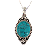 Conjunto de Prata com Pedra Natural Turquesa Mariner - Imagem 5