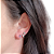 Brinco de Aço Cirúrgico com Zircônia Lilás Ametista - 4 mm - Imagem 2